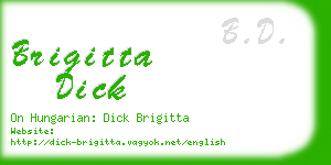 brigitta dick business card
